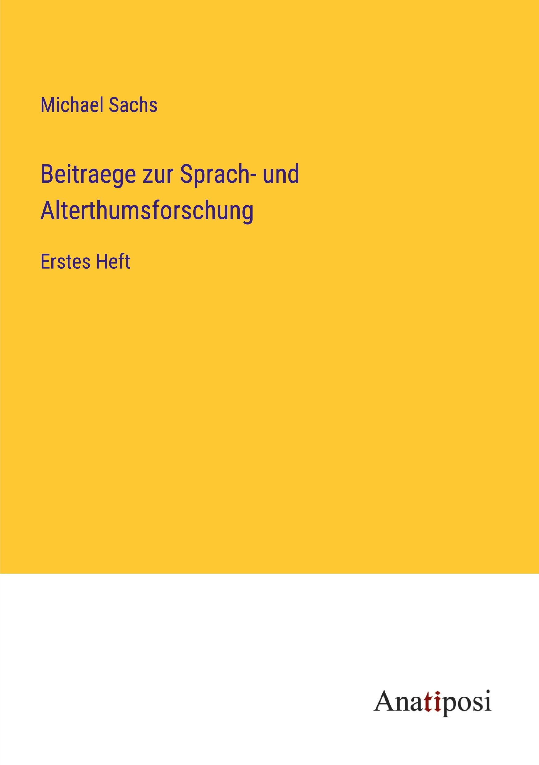 Vorderes Coverbild Beitraege zur Sprach- und Alterthumsforschung