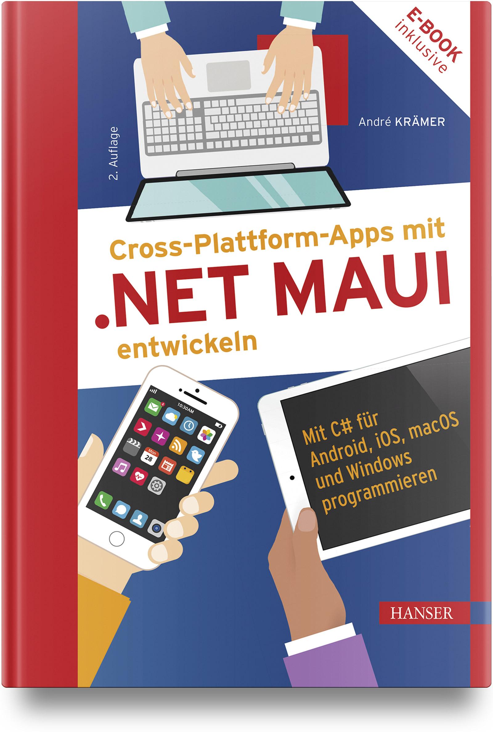 Vorderes Coverbild Cross-Plattform-Apps mit .NET MAUI entwickeln