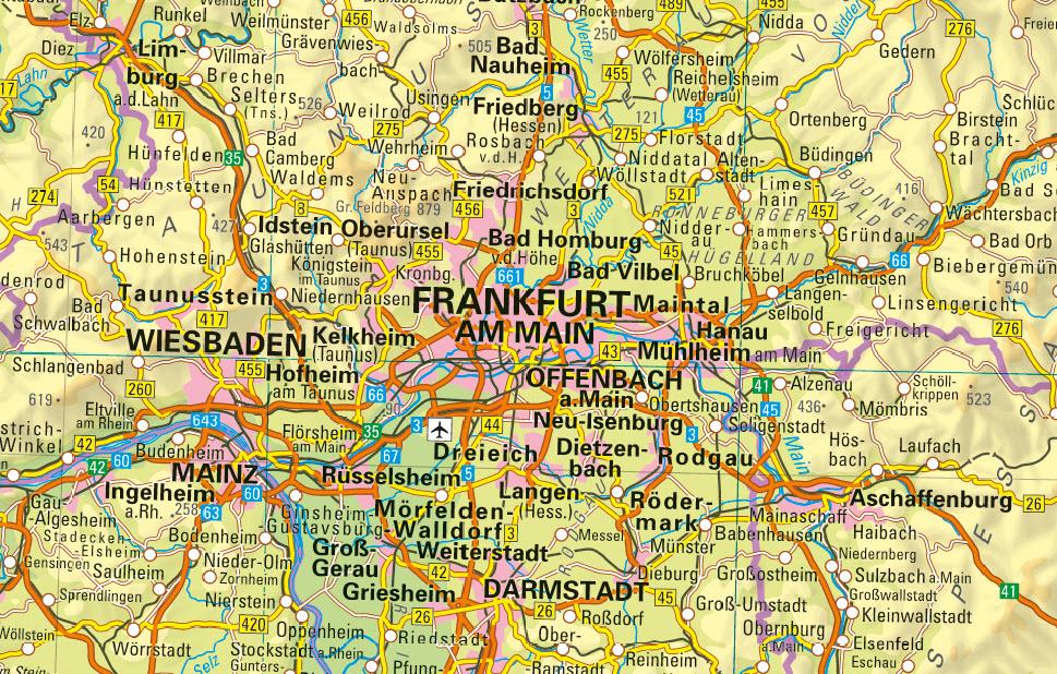 Beispielinhalt (Bild) Übersichtskarte Deutschland 1 : 750 000