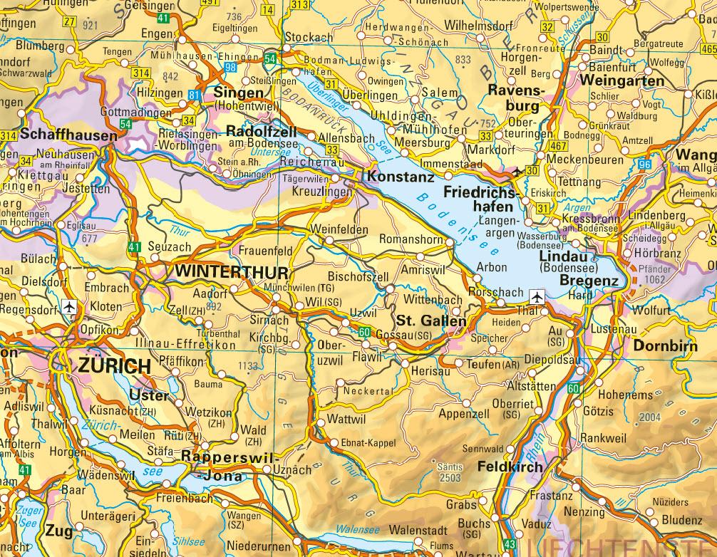 Beispielinhalt (Bild) Übersichtskarte Deutschland 1 : 750 000