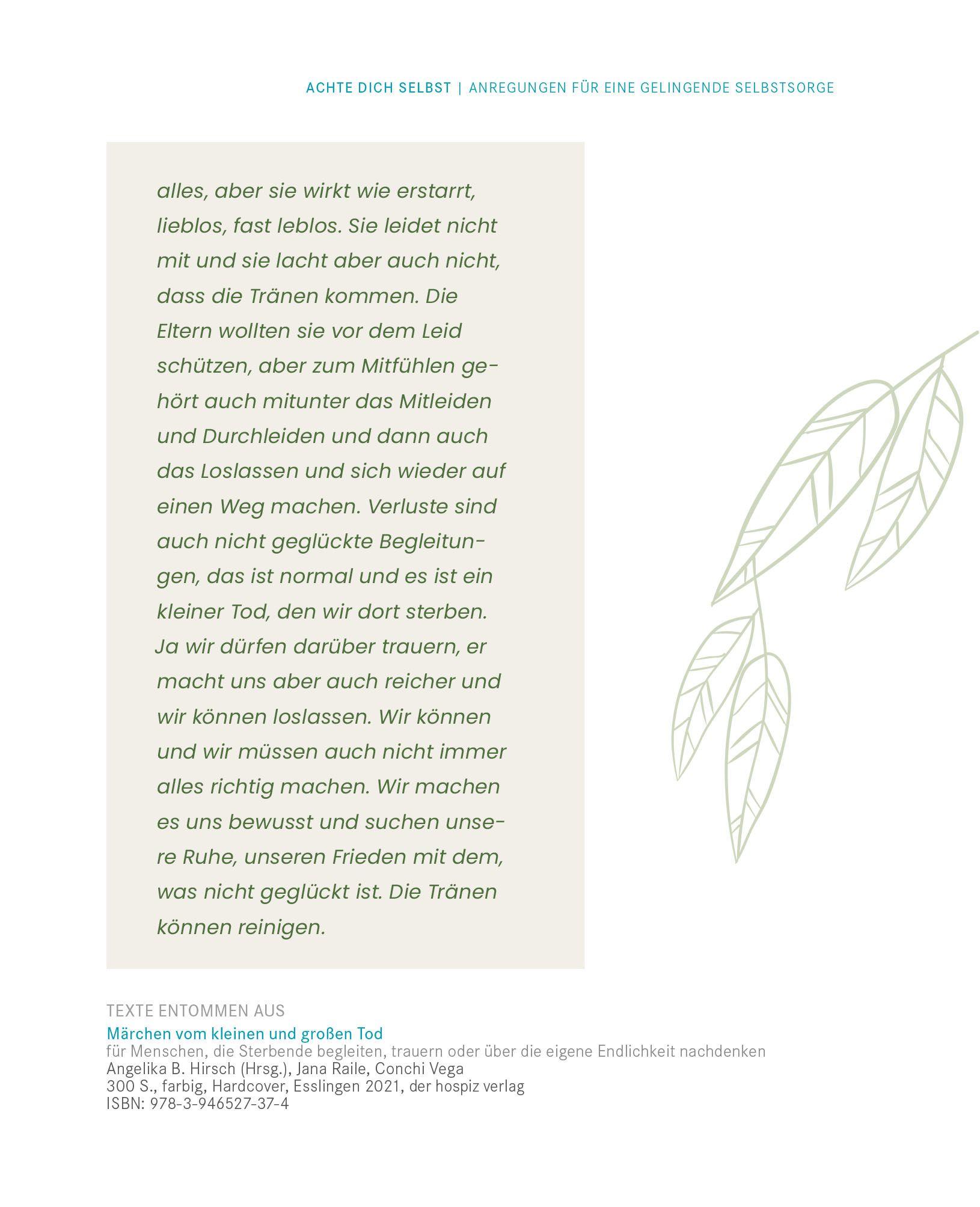 Beispielinhalt (Bild) Achte Dich selbst