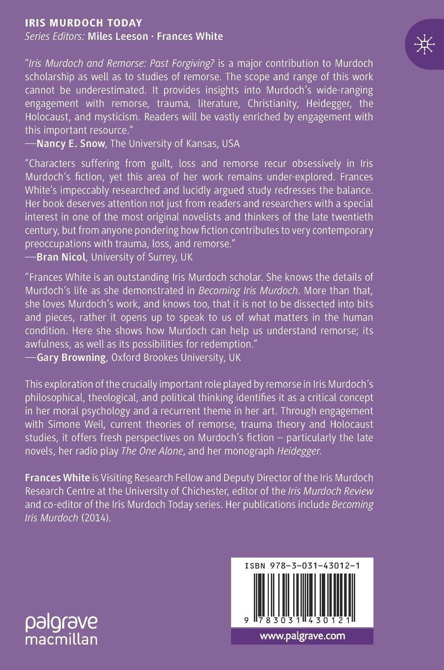 Rückseitencover Iris Murdoch and Remorse
