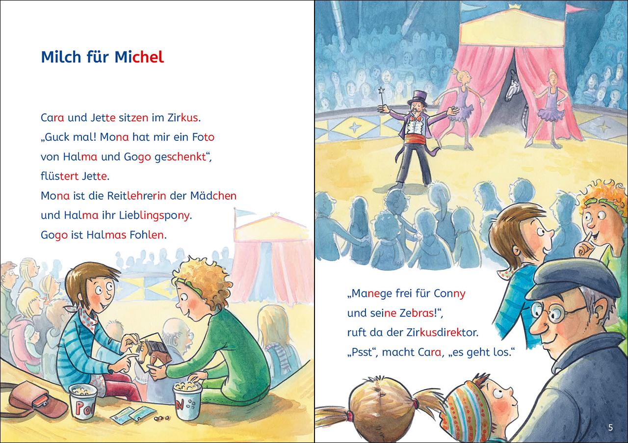 Beispielinhalt (Bild) Leselöwen Lesetraining 2. Klasse - Ponygeschichten