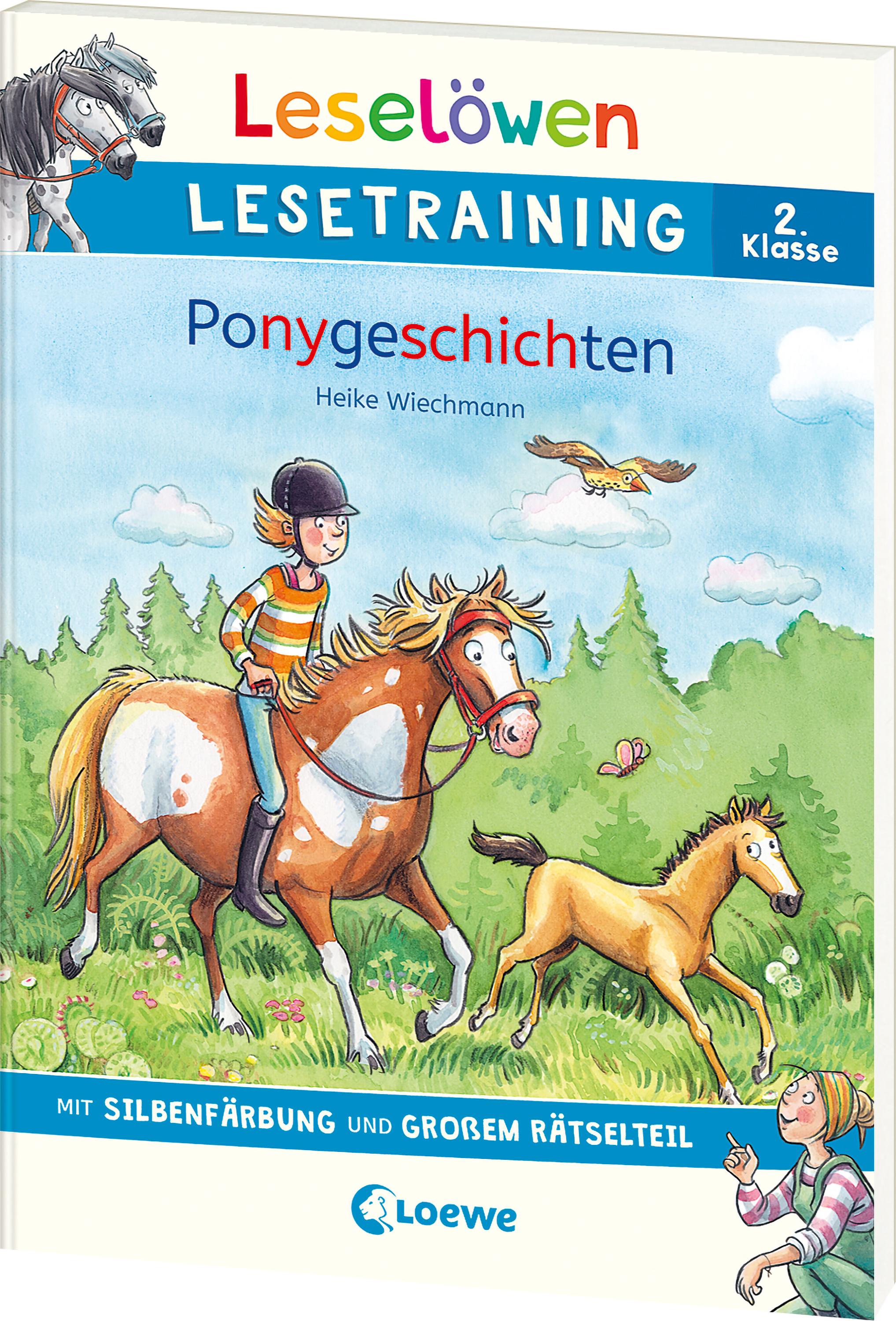 Vorderes Coverbild Leselöwen Lesetraining 2. Klasse - Ponygeschichten