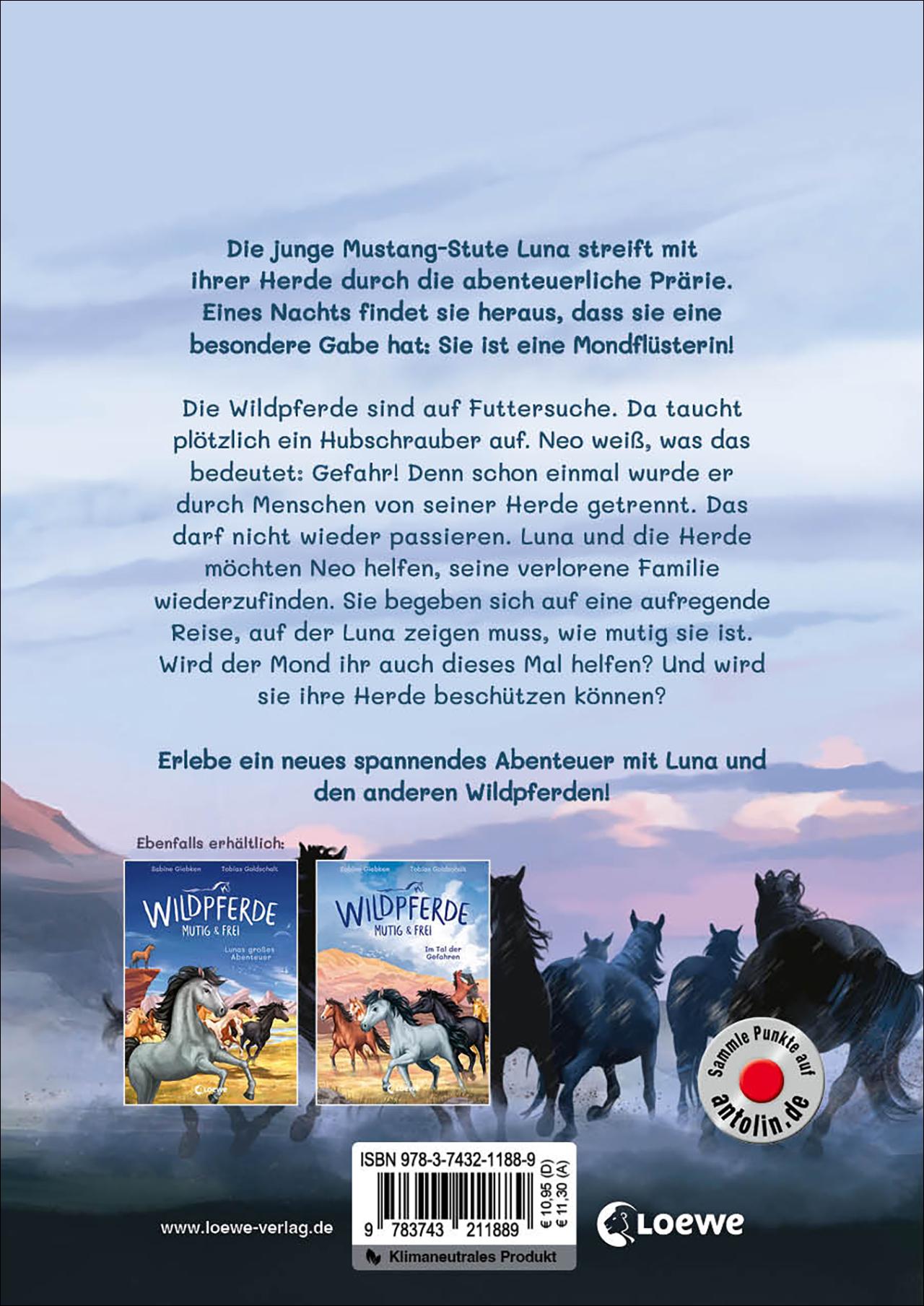 Rückseitencover Wildpferde - mutig und frei (Band 3) - Flucht in die Berge