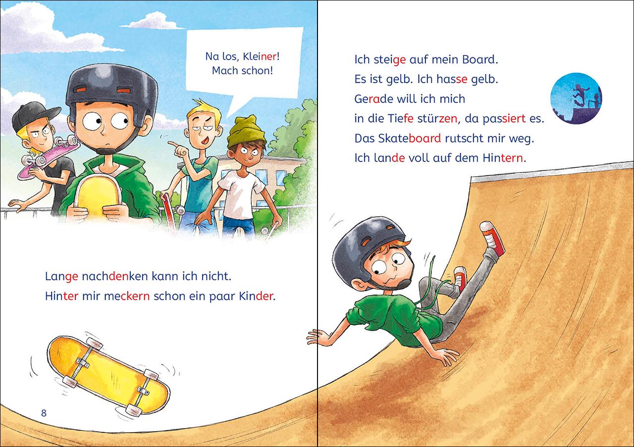 Beispielinhalt (Bild) Leselöwen 2. Klasse -  Das geheimnisvolle Skateboard