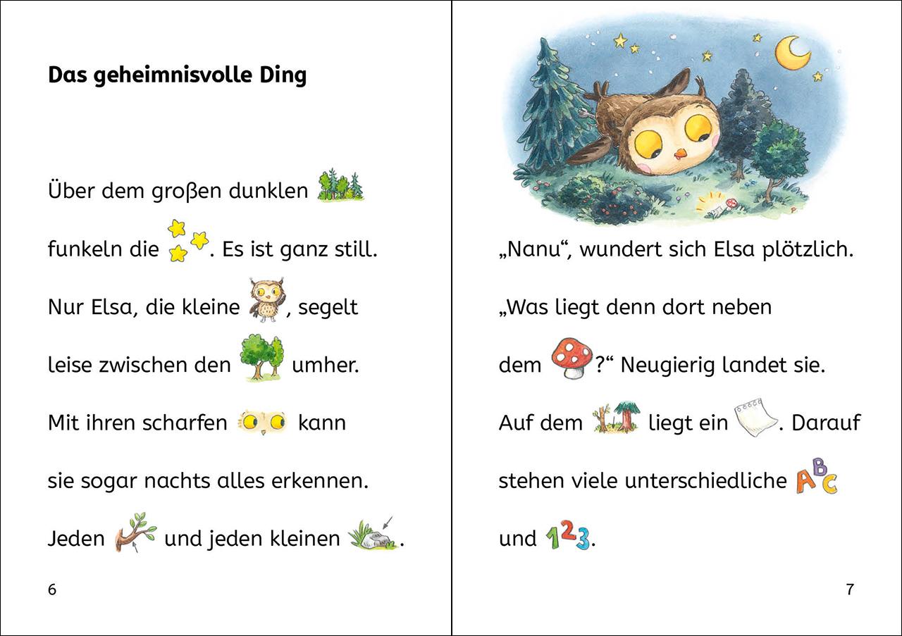 Beispielinhalt (Bild) Bildermaus - Die kleine Eule findet einen Schatz