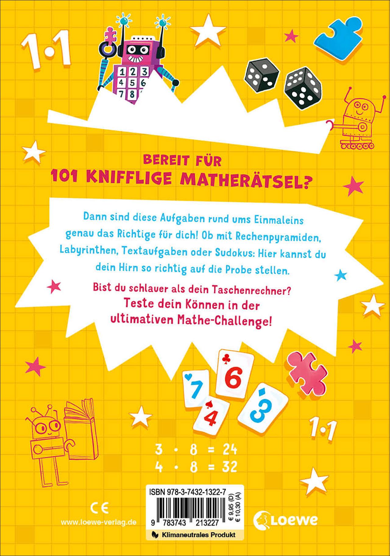 Rückseitencover 101 Matherätsel - Das Einmaleins