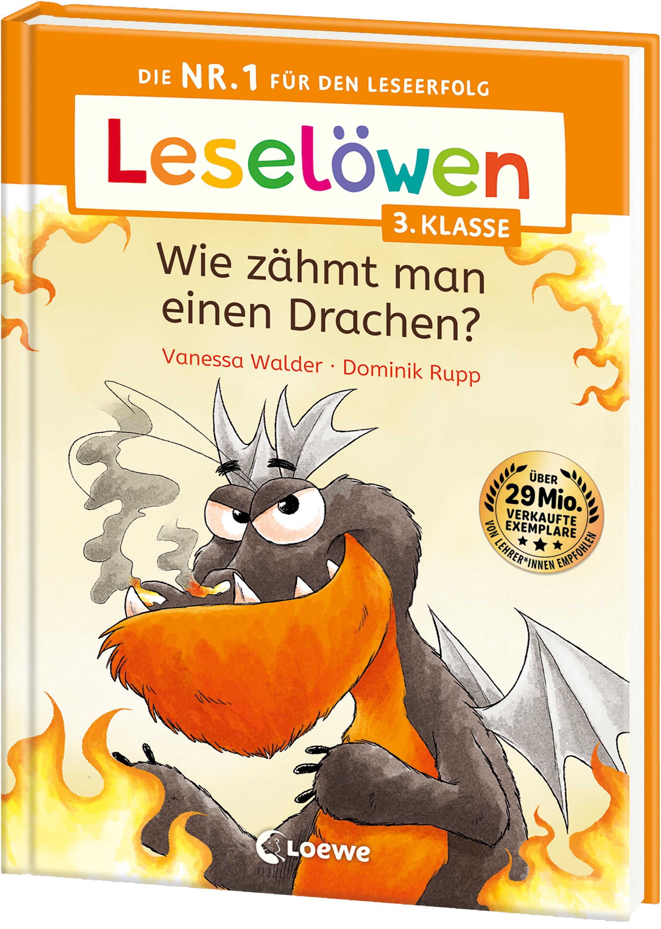 Vorderes Coverbild Leselöwen 3. Klasse - Wie zähmt man einen Drachen?