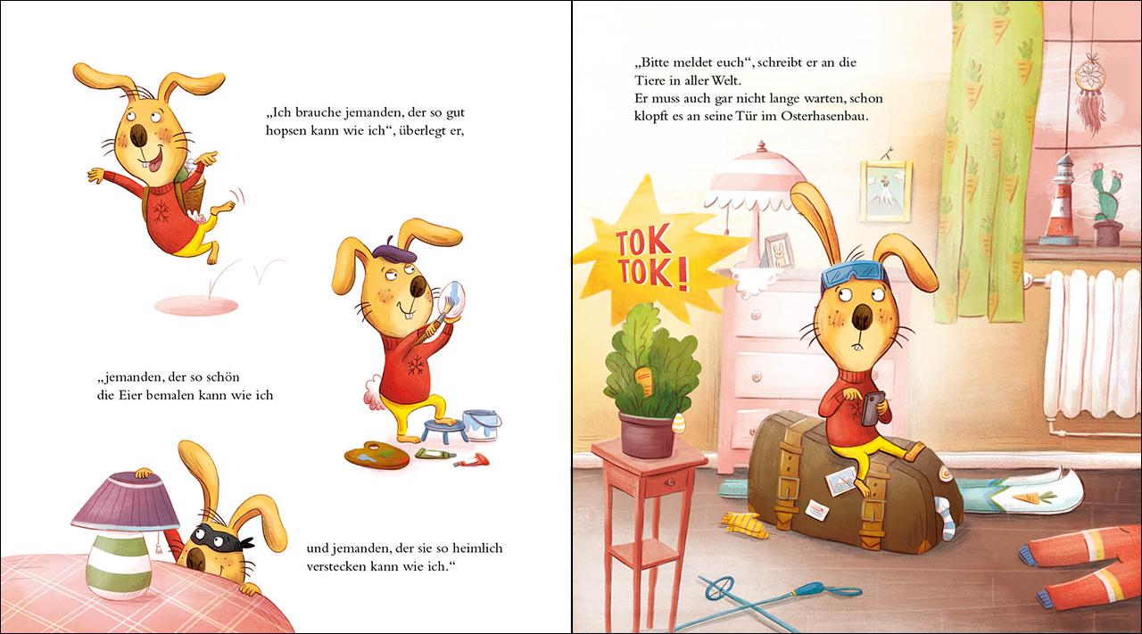 Beispielinhalt (Bild) Frohe Ostern auf der Frühlingswiese