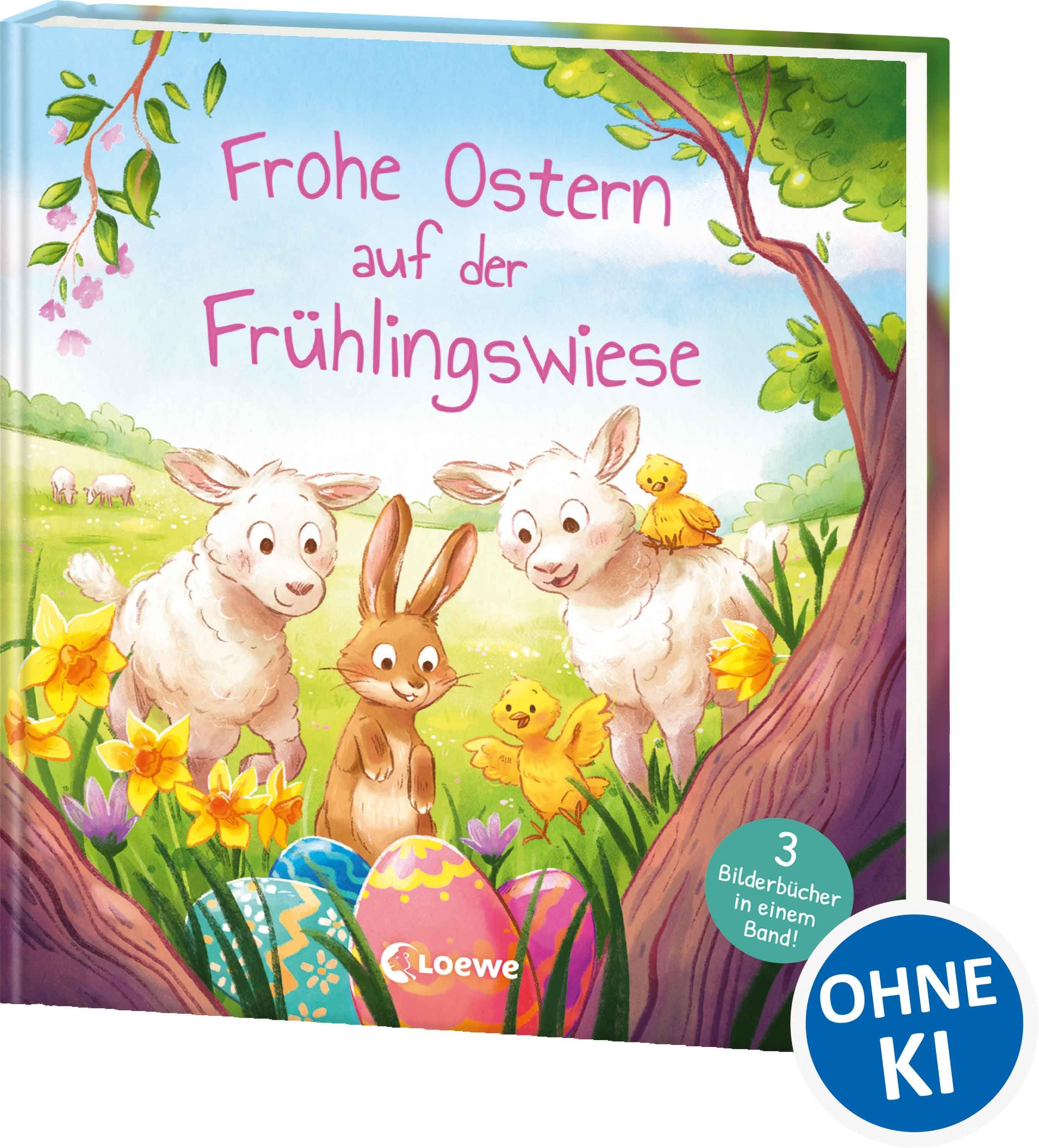 Vorderes Coverbild Frohe Ostern auf der Frühlingswiese