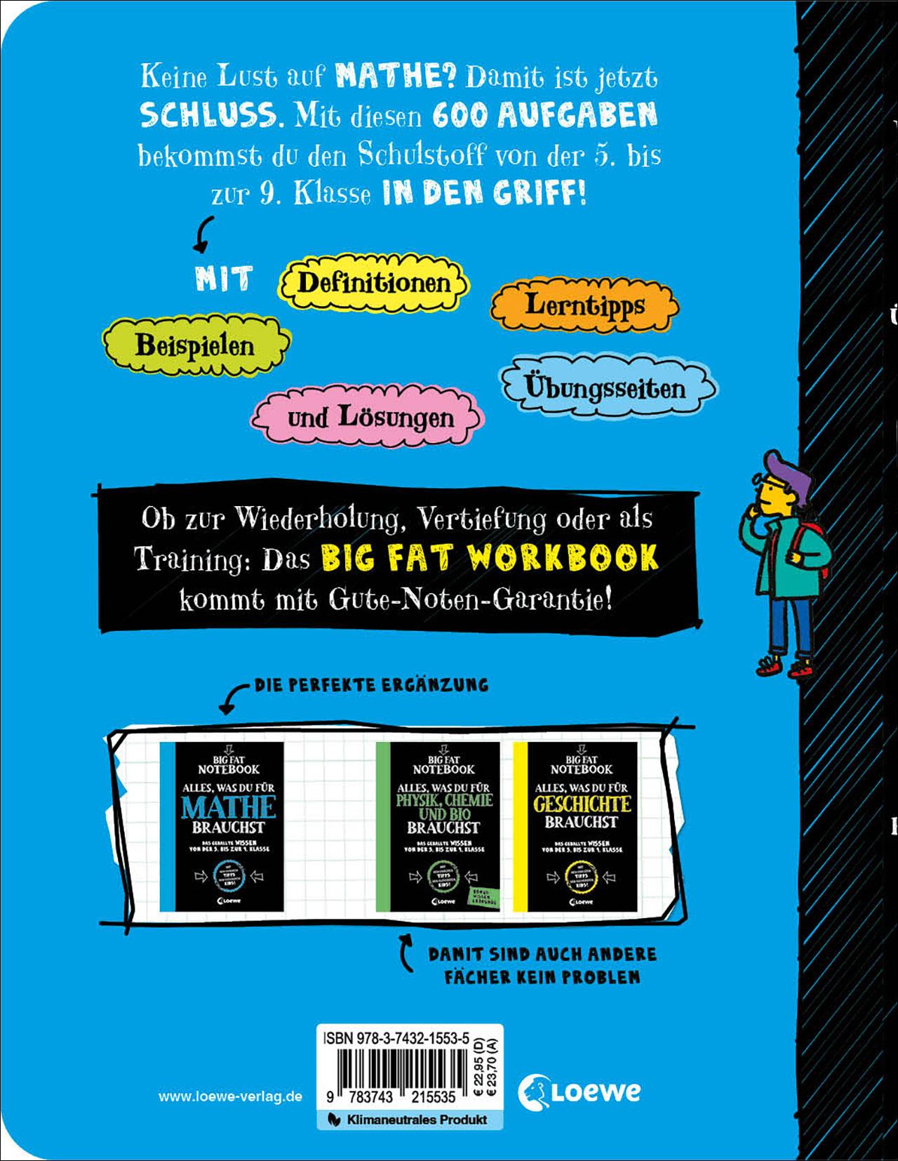 Rückseitencover Big Fat Workbook - Alle Übungen, die du für Mathe brauchst