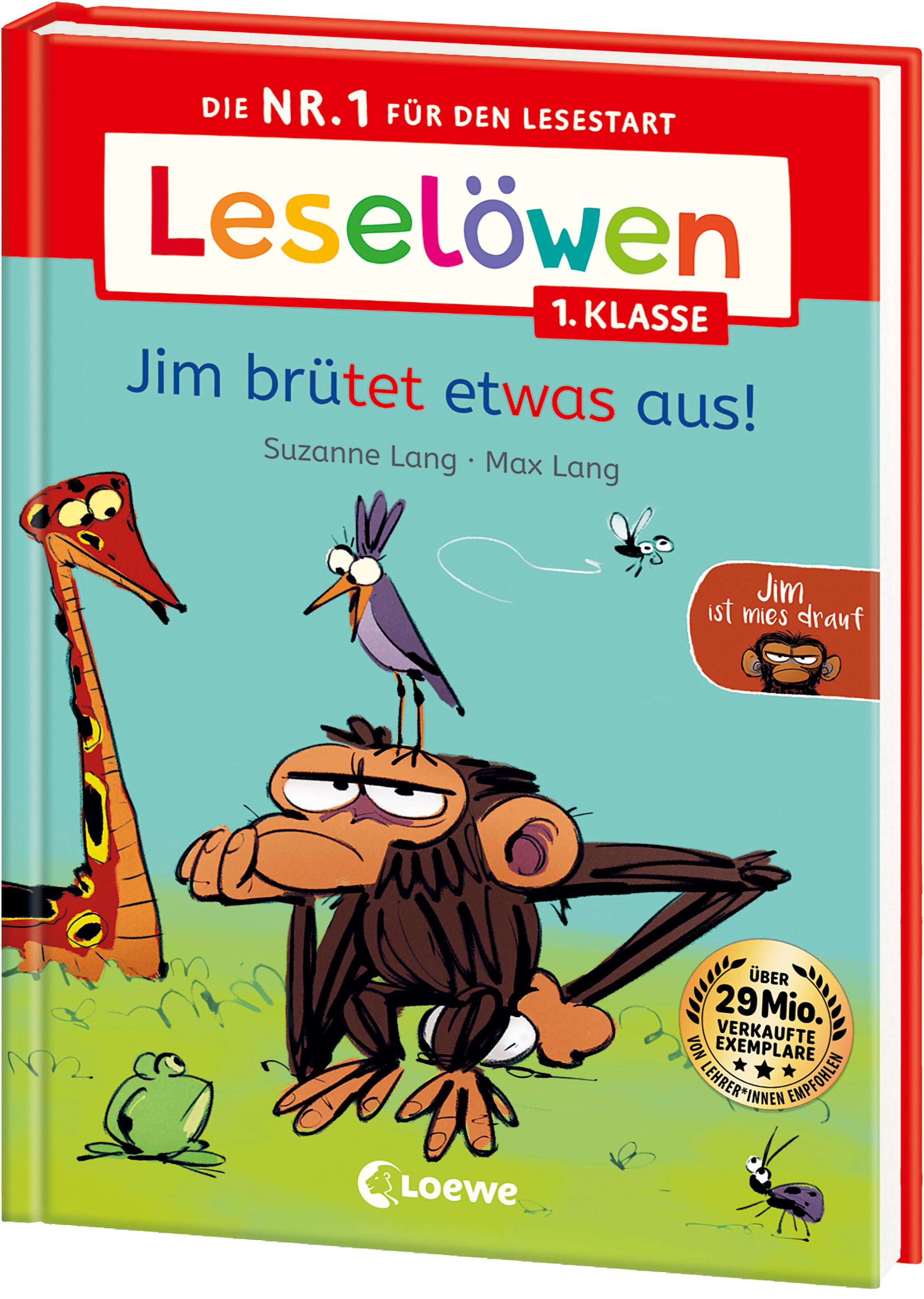 Vorderes Coverbild Leselöwen 1. Klasse - Jim ist mies drauf - Jim brütet etwas aus!