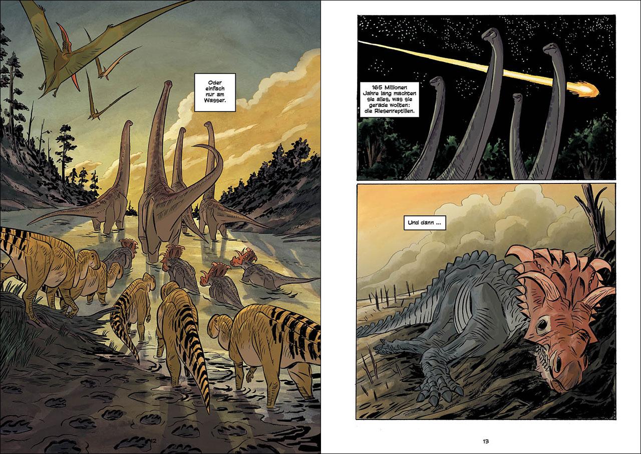 Beispielinhalt (Bild) Superbrain-Comics - Auf den Spuren der Dinosaurier