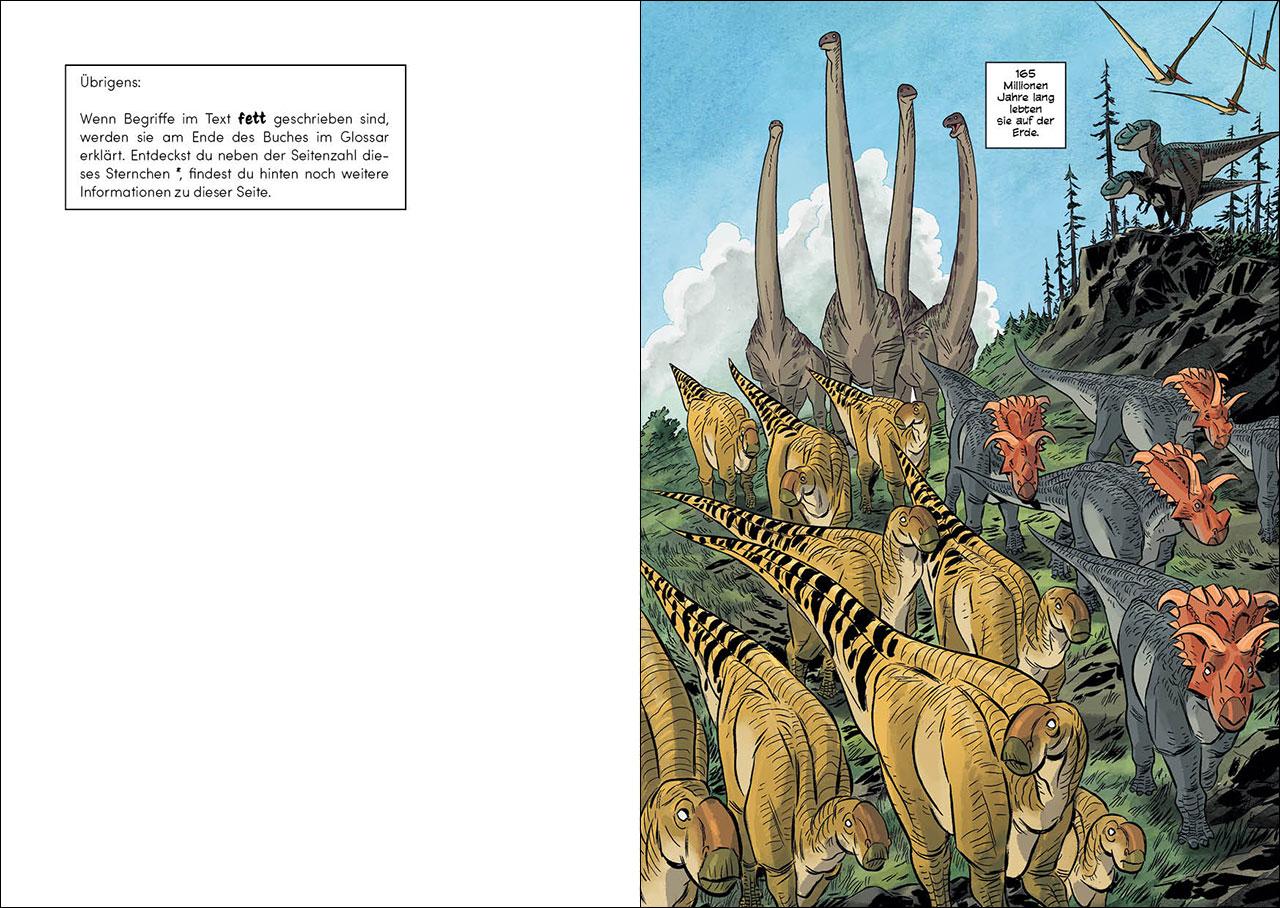 Beispielinhalt (Bild) Superbrain-Comics - Auf den Spuren der Dinosaurier