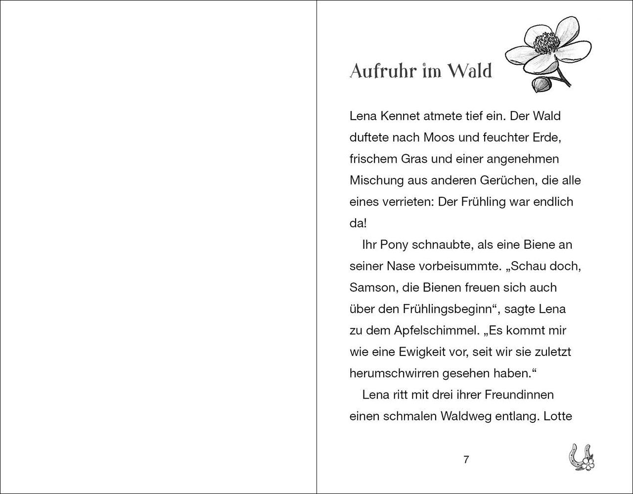 Beispielinhalt (Bild) Ponyhof Apfelblüte (Band 22) - Lena und Samson retten den Wald