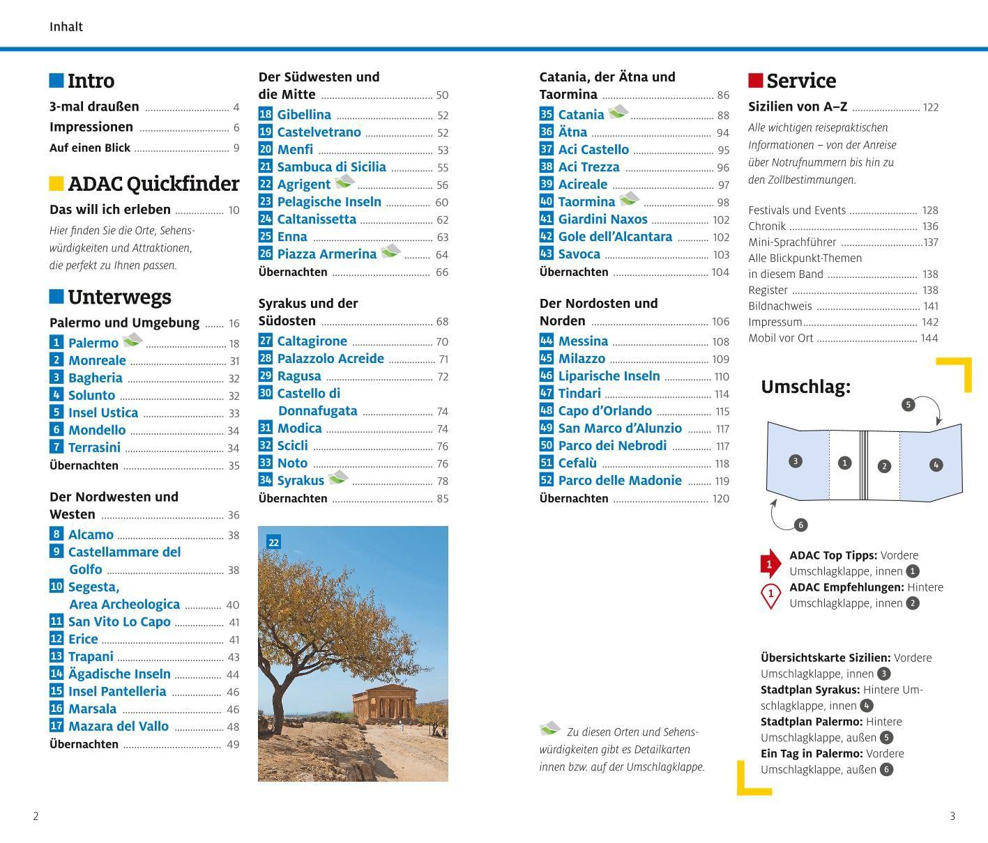 Beispielinhalt (Bild) ADAC Reiseführer Sizilien