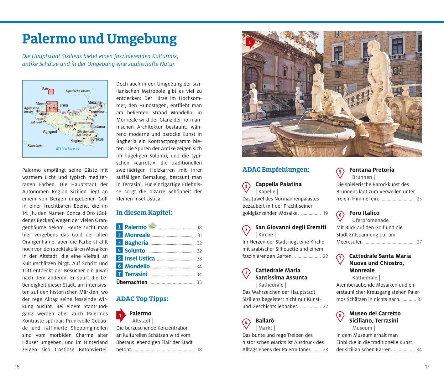 Beispielinhalt (Bild) ADAC Reiseführer Sizilien