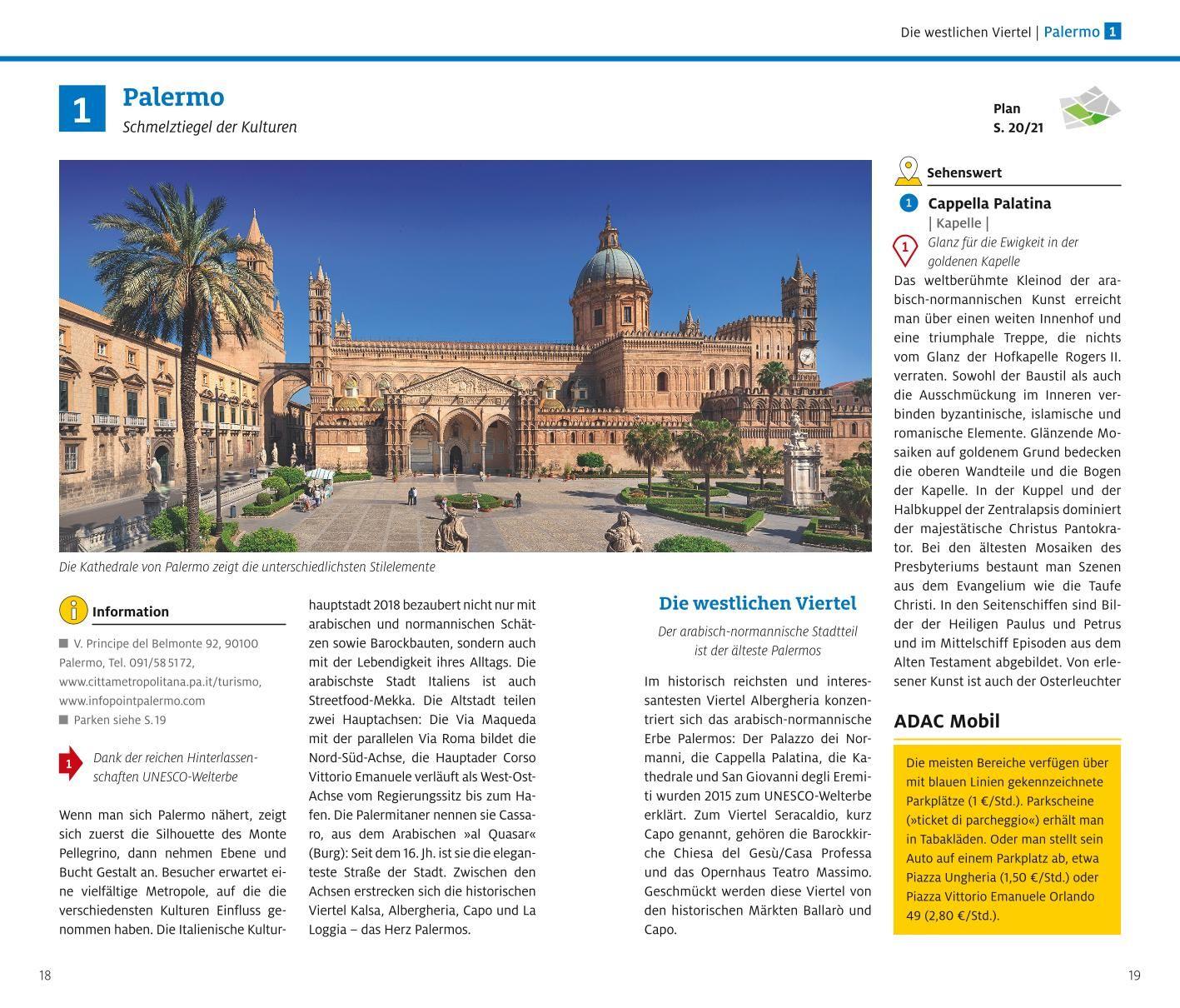 Beispielinhalt (Bild) ADAC Reiseführer Sizilien