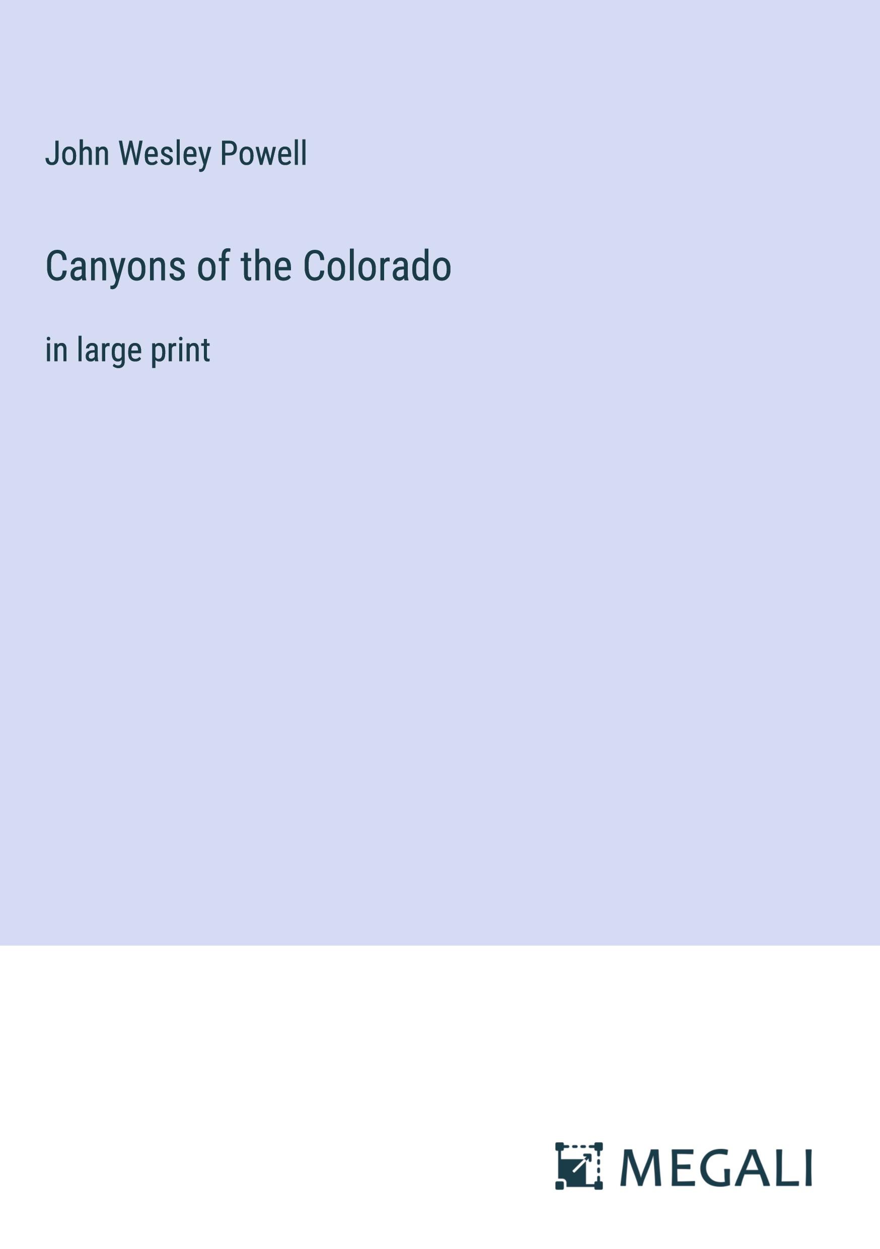 Vorderes Coverbild Canyons of the Colorado
