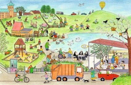 Beispielinhalt (Bild) Frühlings-Wimmelbuch