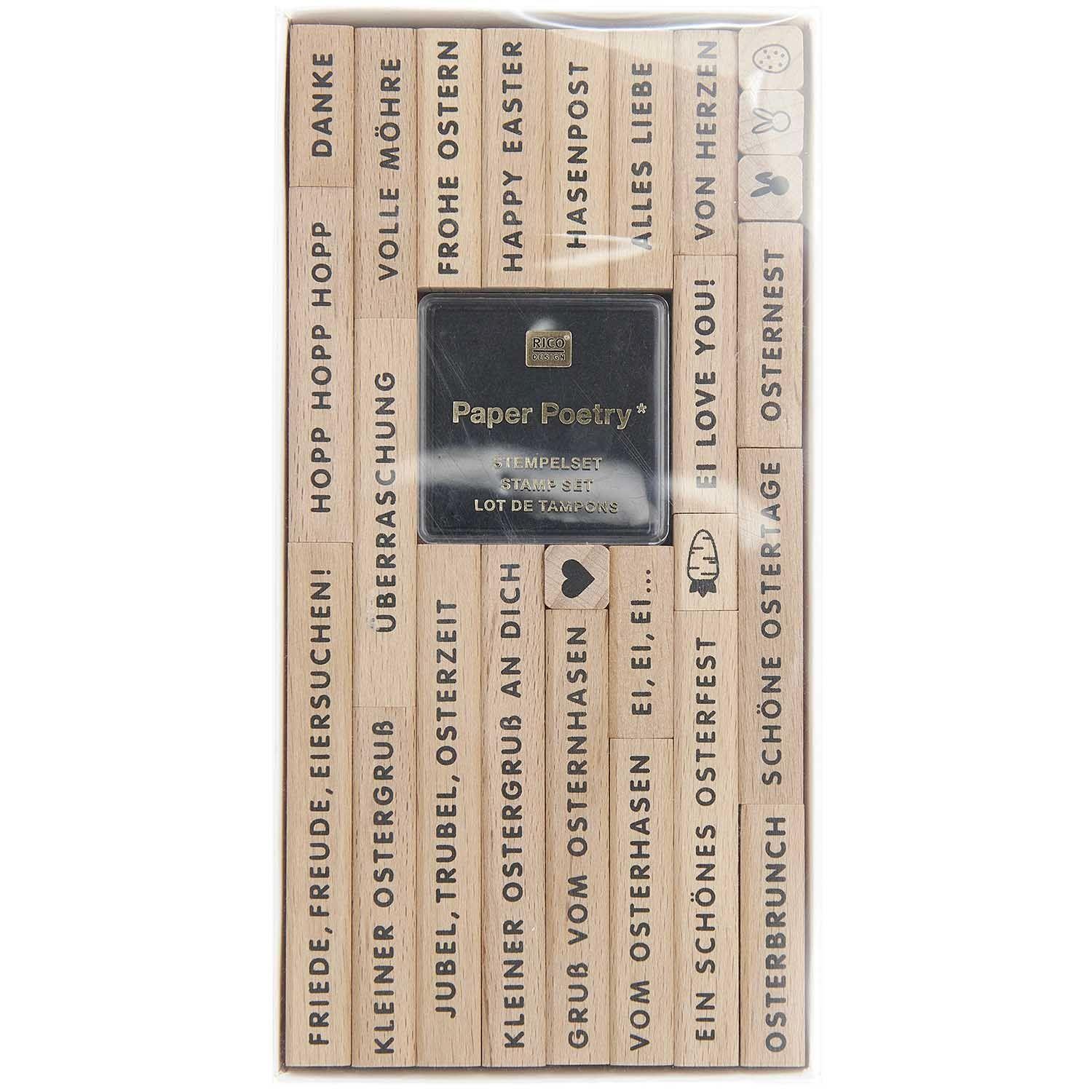 Vorderes Coverbild Stempelset Frohe Ostern FSC 100%, 26 Stempel