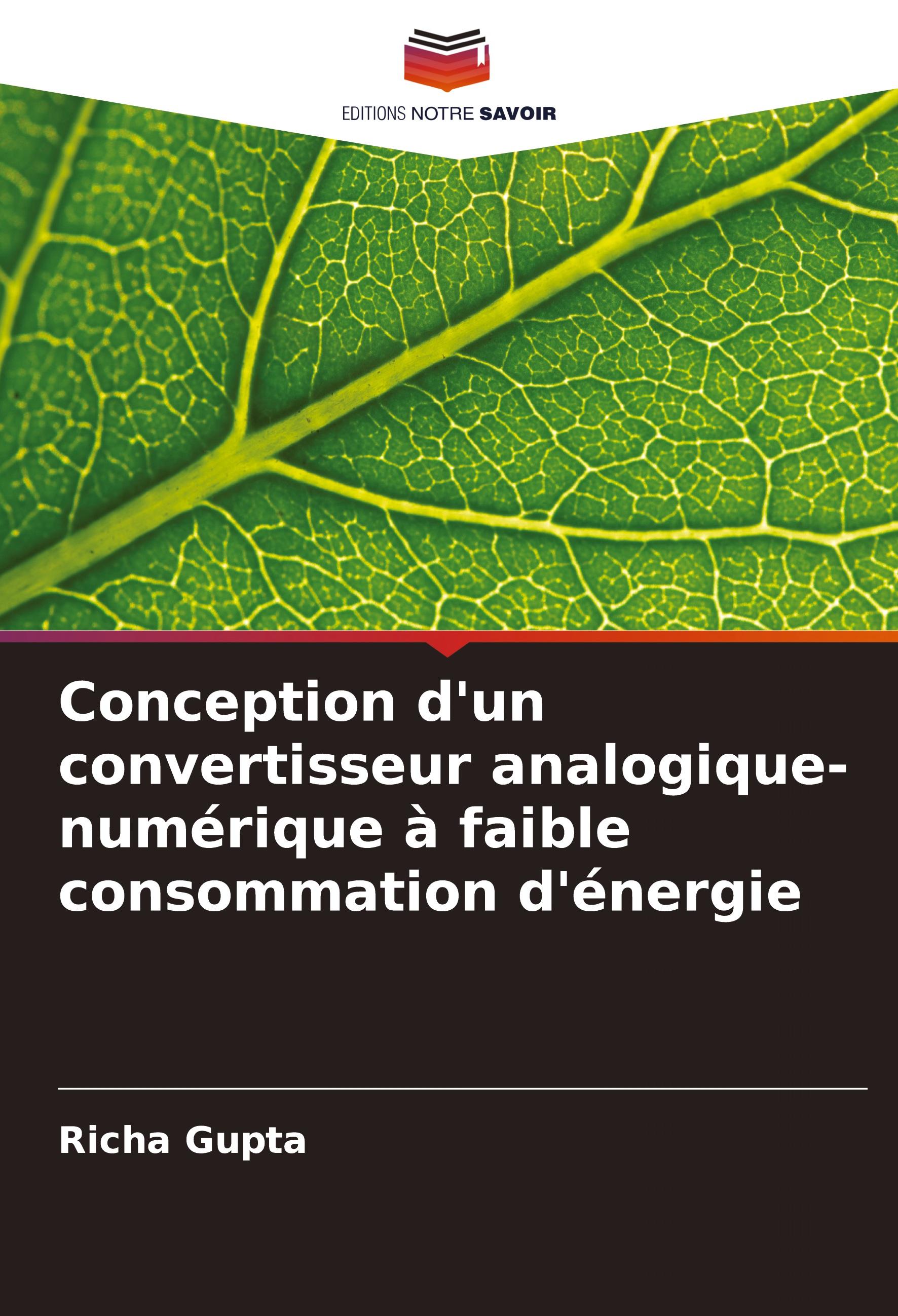 Vorderes Coverbild Conception d'un convertisseur analogique-numérique à faible consommation d'énergie
