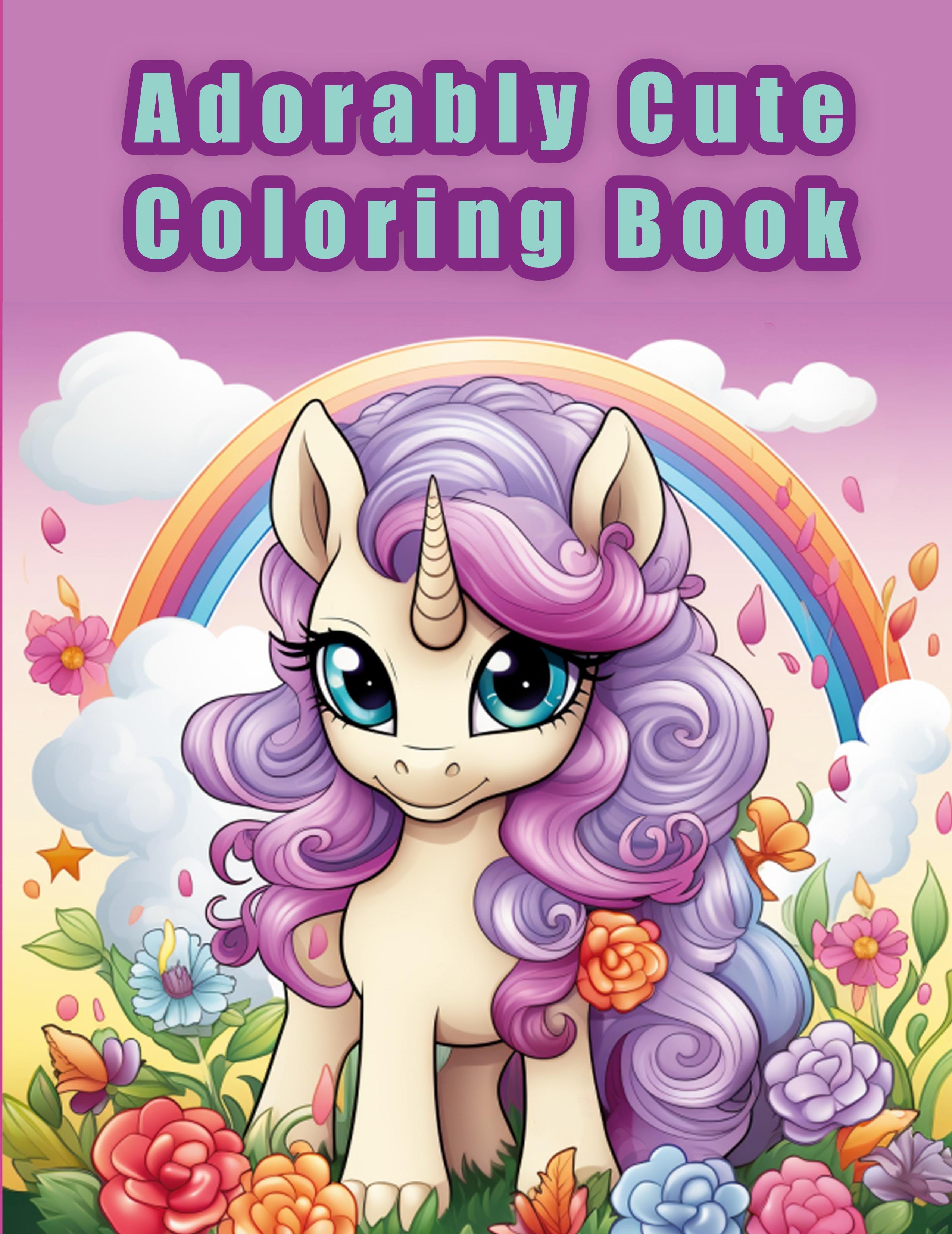 Vorderes Coverbild Adorably Cute Coloring Book