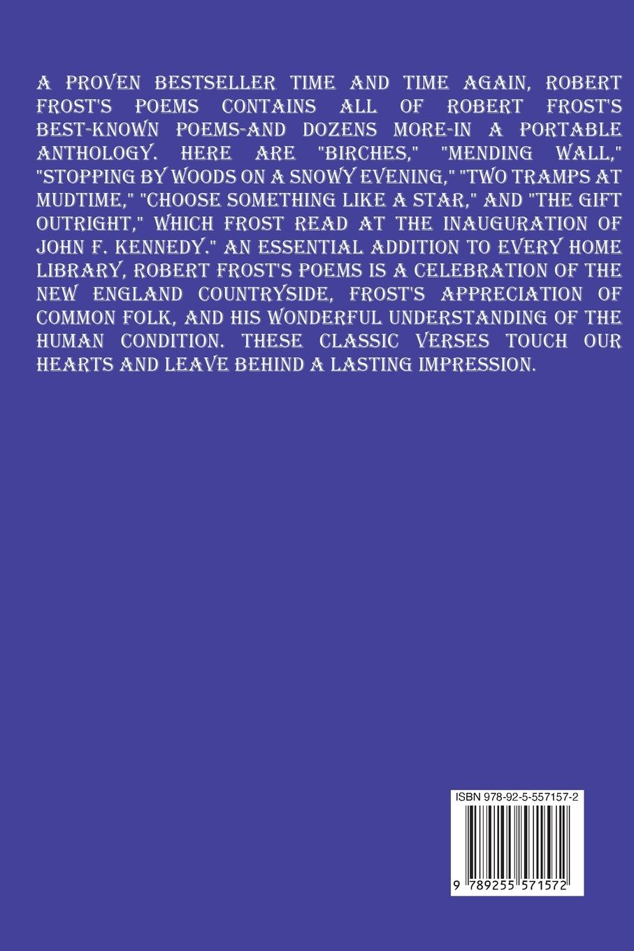 Rückseitencover Complete Poems of Robert Frost