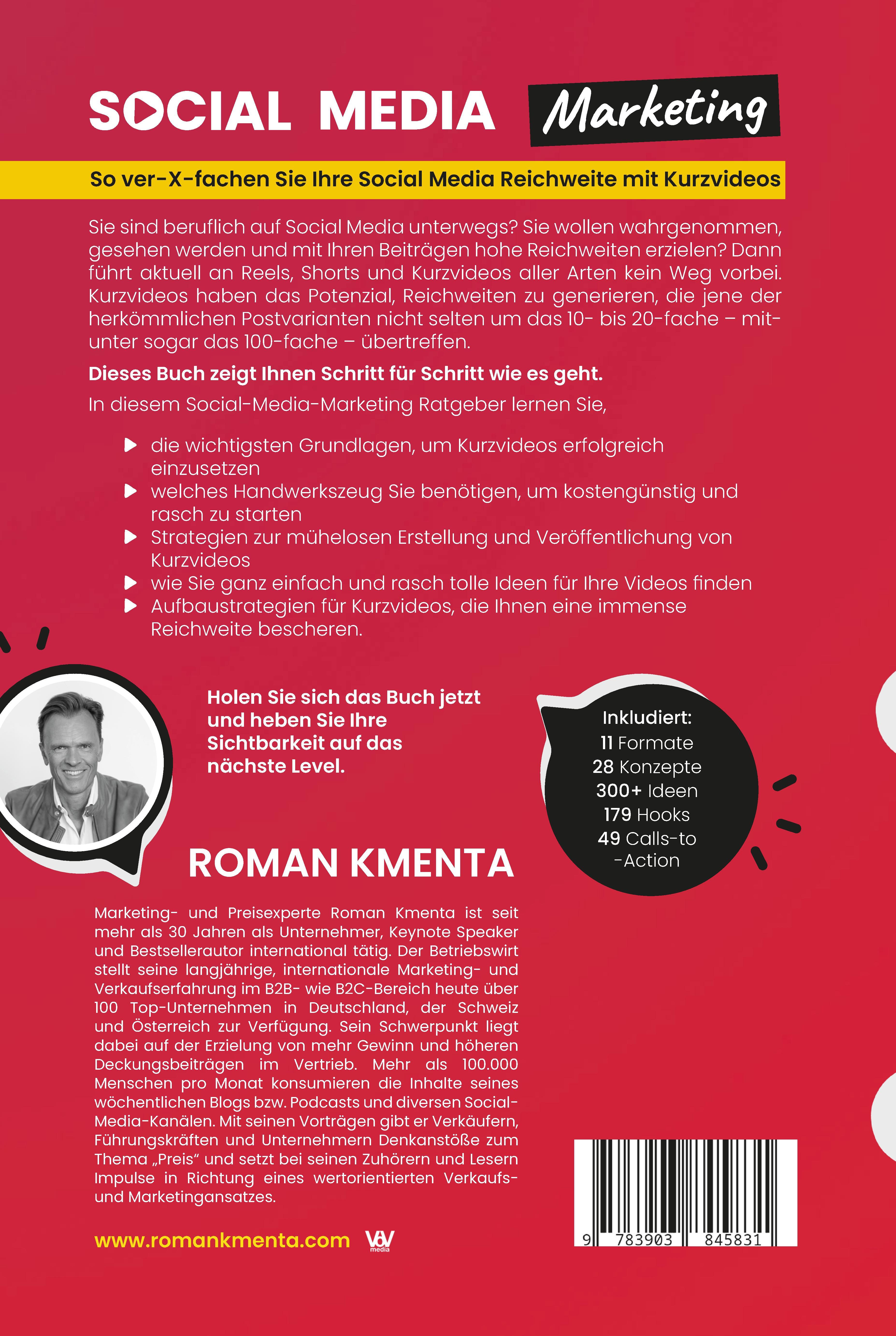 Rückseitencover Social Media Marketing - Mit Reels und Kurzvideos zu maximaler Reichweite