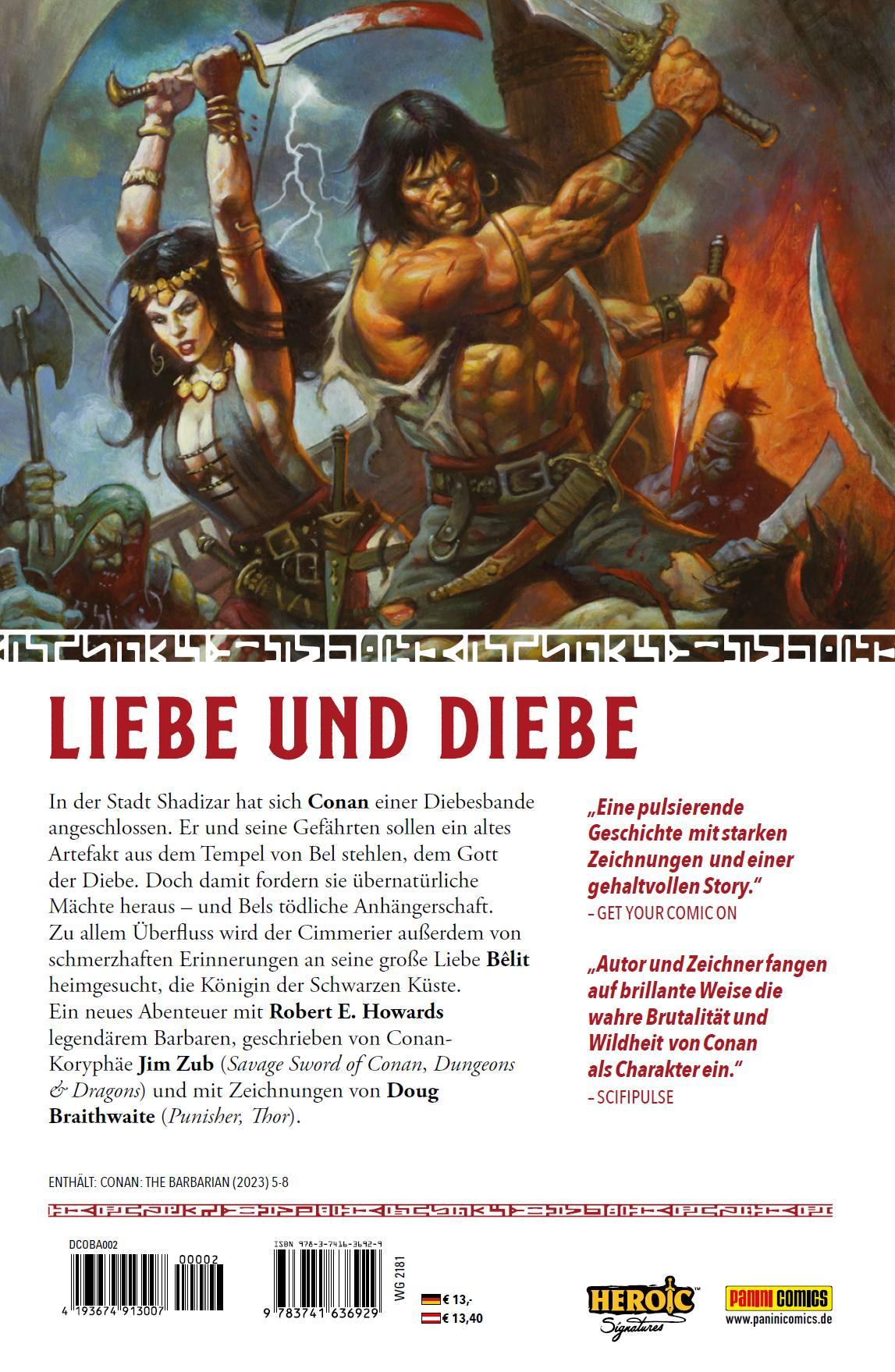 Rückseitencover Conan der Barbar