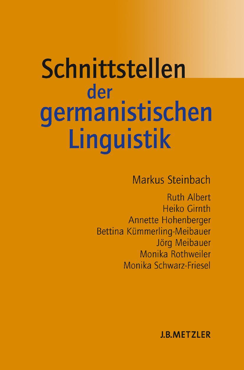 Vorderes Coverbild Schnittstellen der germanistischen Linguistik