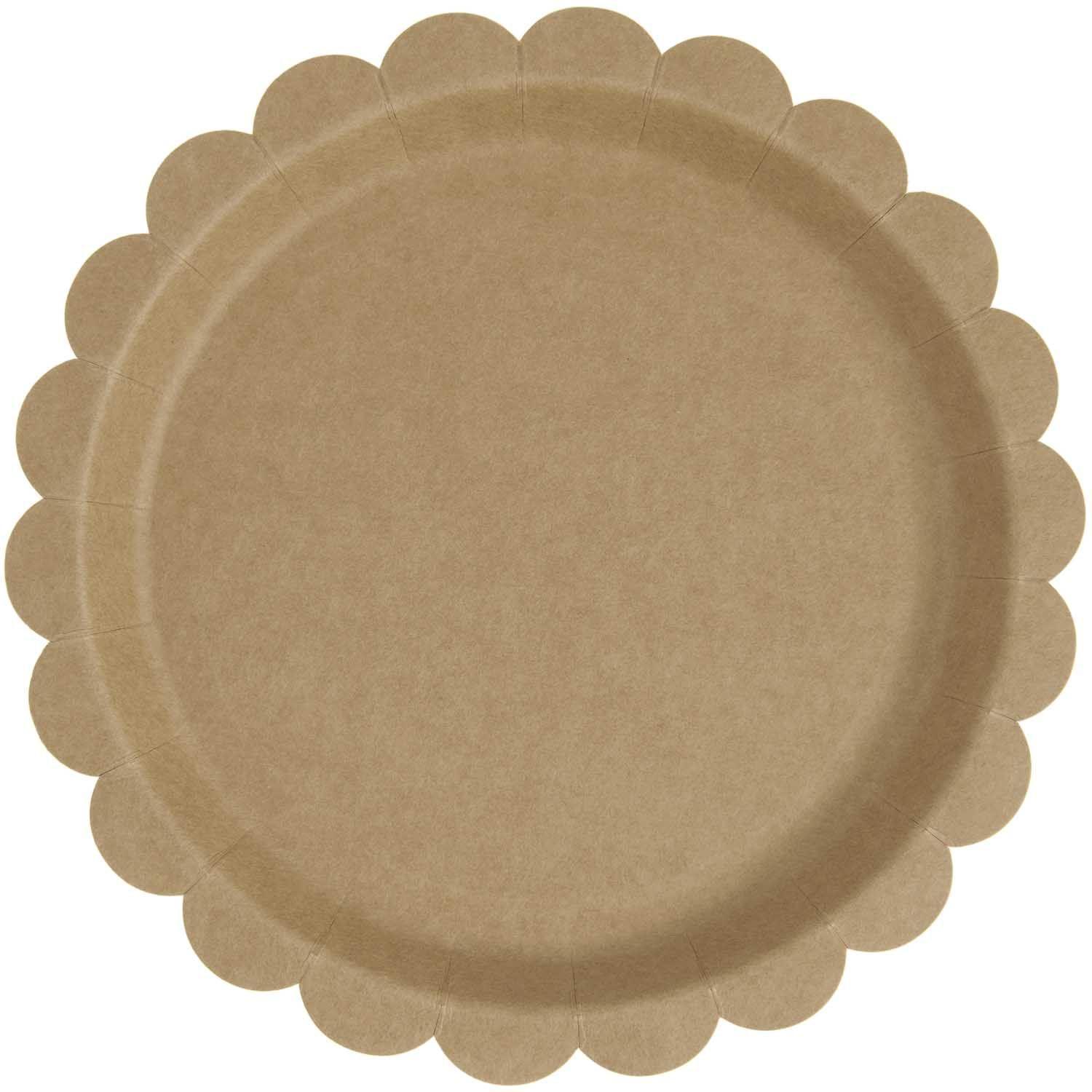 Vorderes Coverbild Pappteller Kraftpapier, FSC MIX, 8 Stk, 23 cm, 350 g/m²