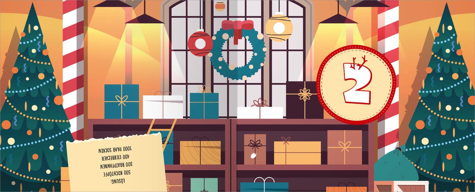 Beispielinhalt (Bild) Das große Weihnachtschaos. Adventskalender