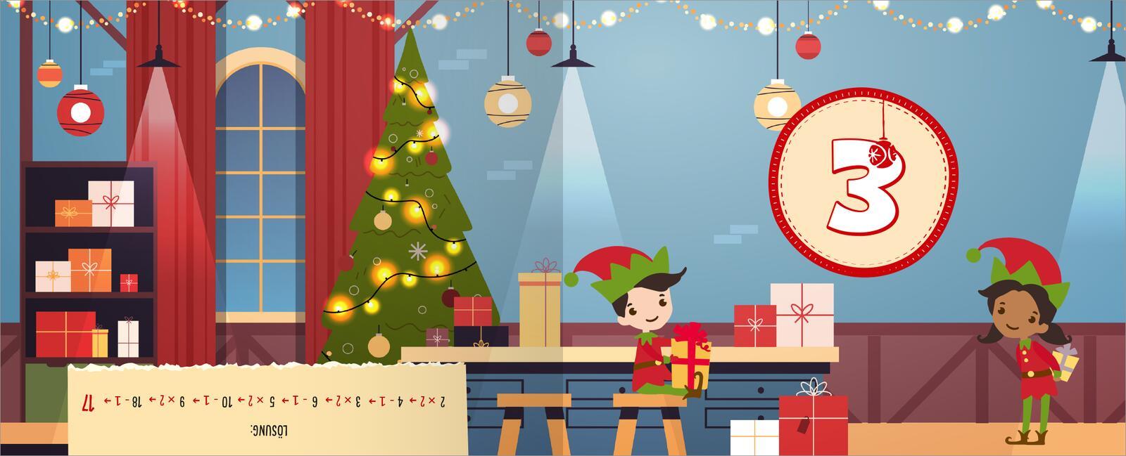 Beispielinhalt (Bild) Das große Weihnachtschaos. Adventskalender