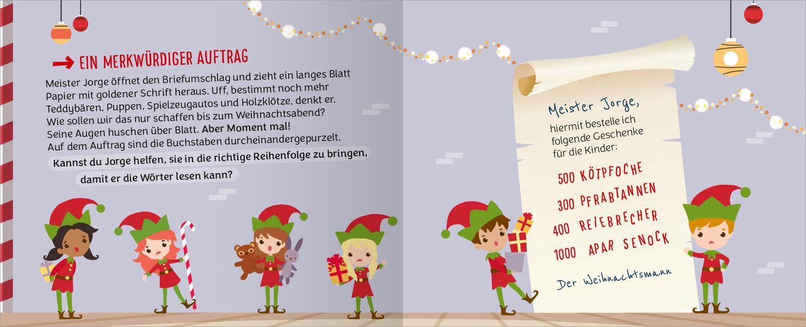 Beispielinhalt (Bild) Das große Weihnachtschaos. Adventskalender