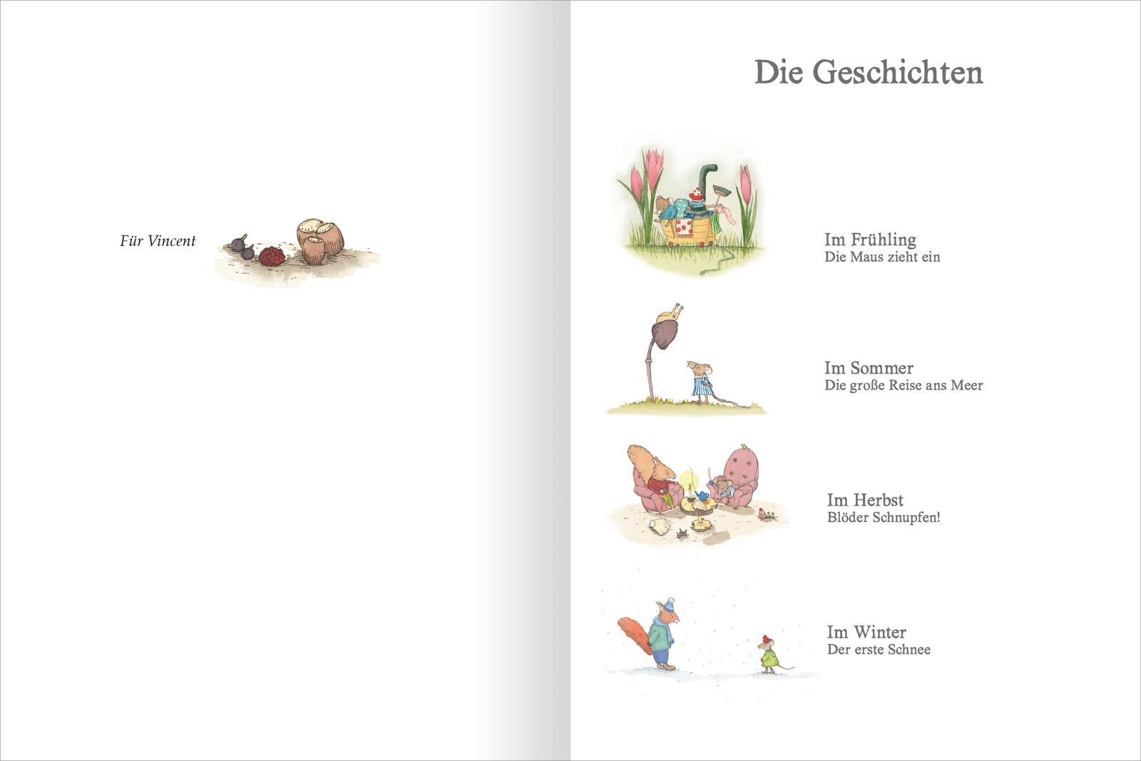 Beispielinhalt (Bild) Ein Jahr mit Maus und Eichhorn