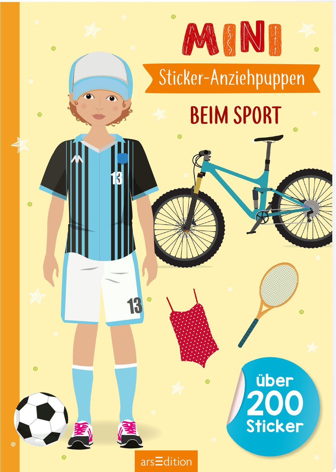 Vorderes Coverbild Mini-Sticker-Anziehpuppen - Beim Sport
