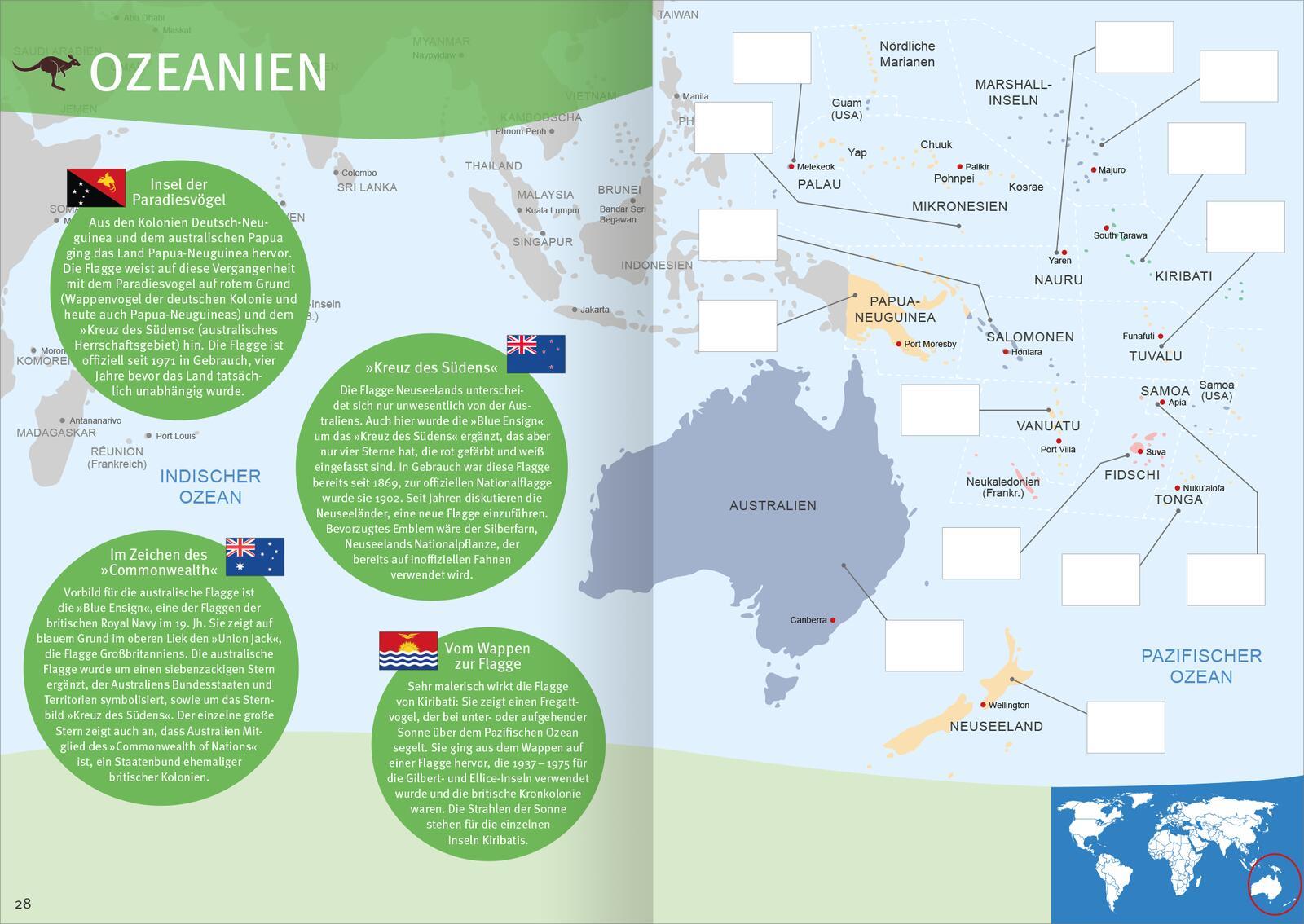 Beispielinhalt (Bild) Das große Flaggen-Stickerbuch