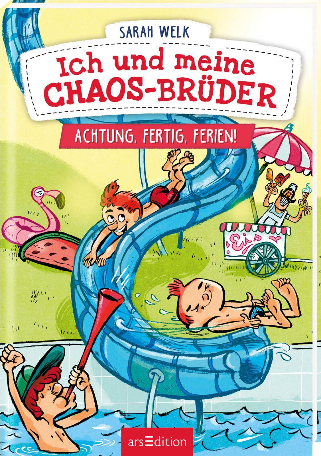 Vorderes Coverbild Ich und meine Chaos-Brüder - Achtung, fertig, Ferien! (Ich und meine Chaos-Brüder 4)