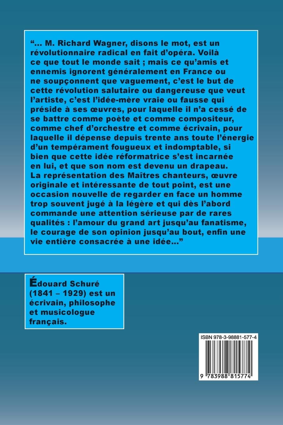Rückseitencover Le drame musical et l'¿uvre de Richard Wagner