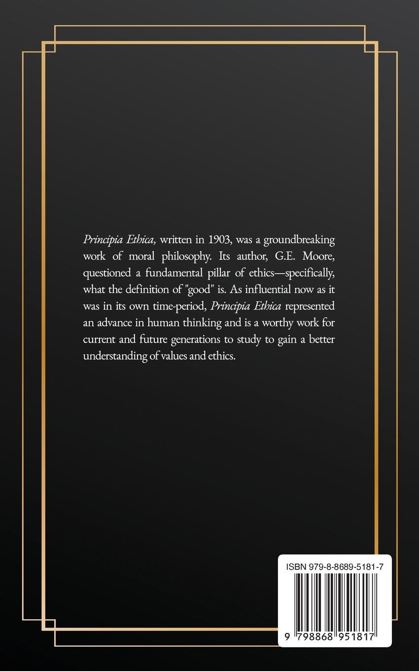 Rückseitencover Prinicpia Ethica