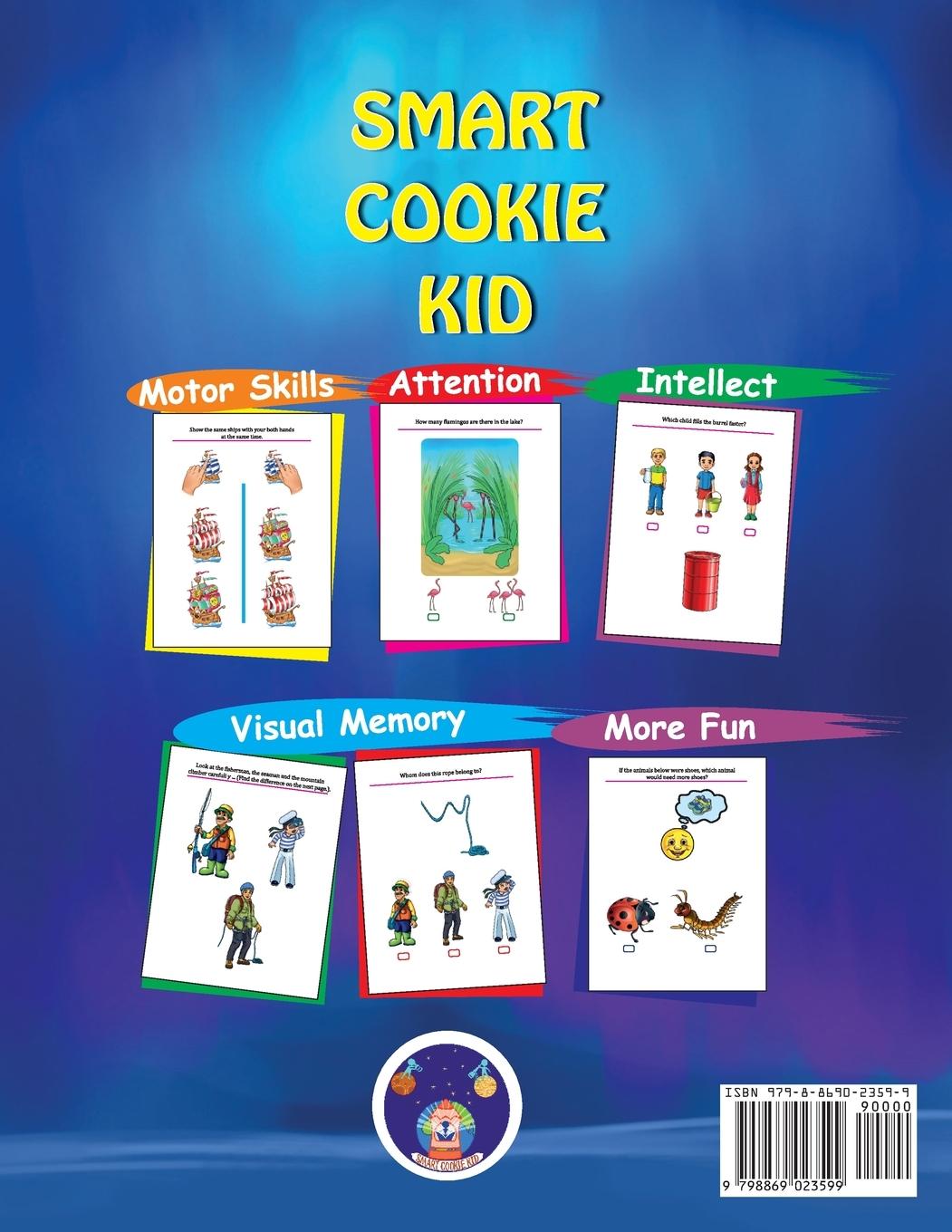 Rückseitencover Smart Cookie Kid For 3-4 Year Olds Attention and Concentration Visual Memory Multiple Intelligences Motor Skills Book 3A