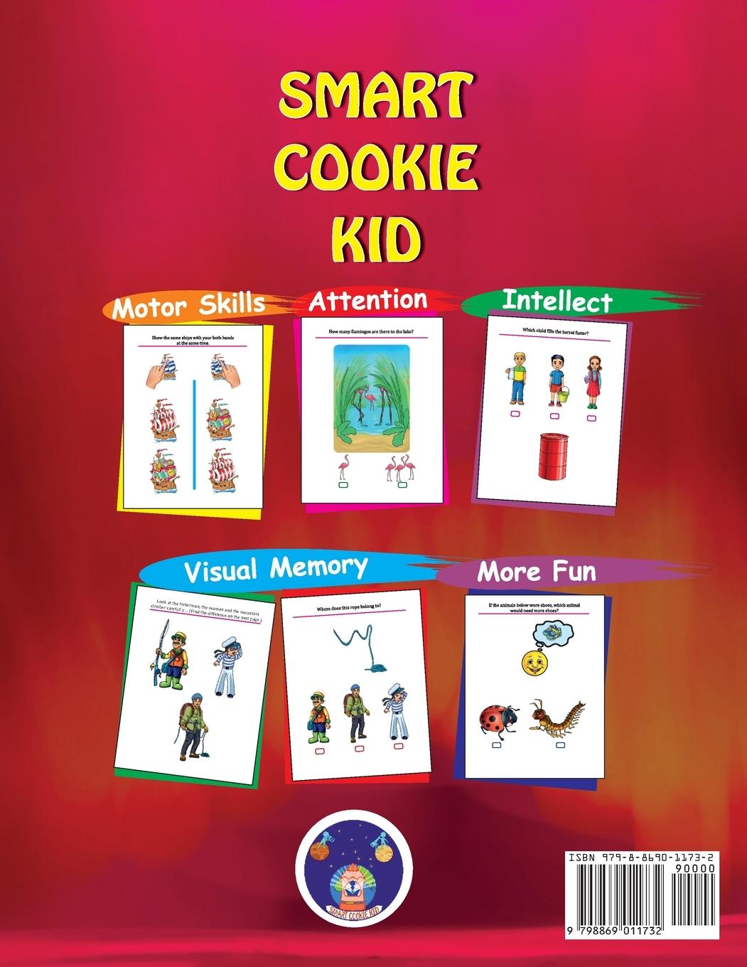 Rückseitencover Smart Cookie Kid For 3-4 Year Olds Attention and Concentration Visual Memory Multiple Intelligences Motor Skills Book 1D
