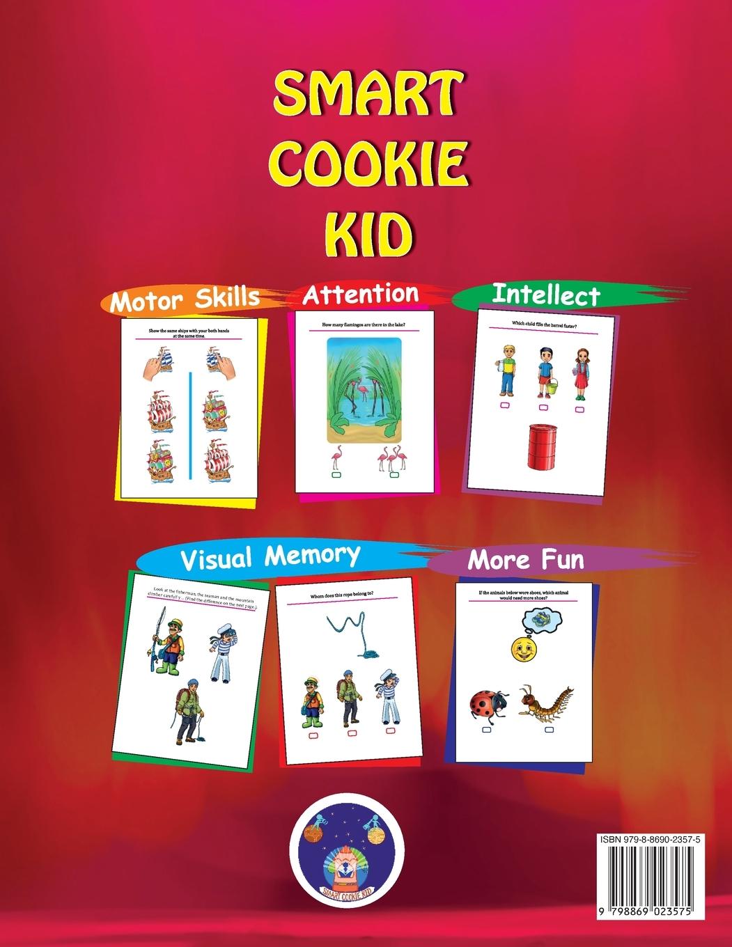 Rückseitencover Smart Cookie Kid For 3-4 Year Olds Attention and Concentration Visual Memory Multiple Intelligences Motor Skills Book 3D