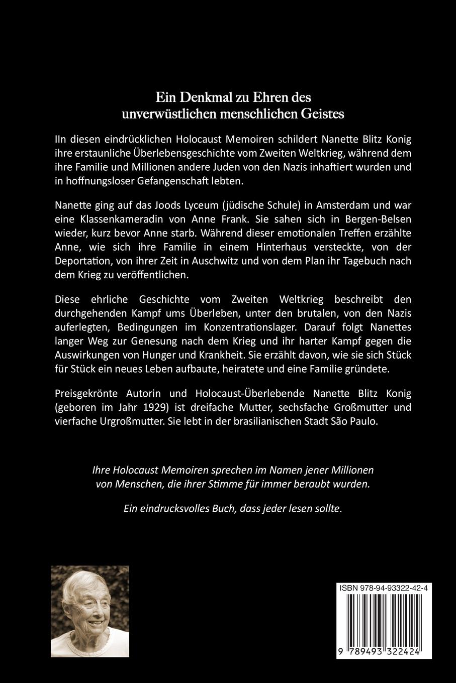 Rückseitencover Holocaust Memoiren einer Bergen-Belsen Überlebenden