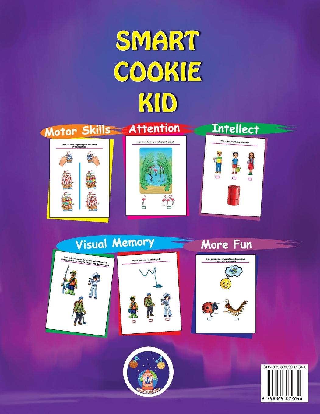 Rückseitencover Smart Cookie Kid For 3-4 Year Olds Attention and Concentration Visual Memory Multiple Intelligences Motor Skills Book 2B