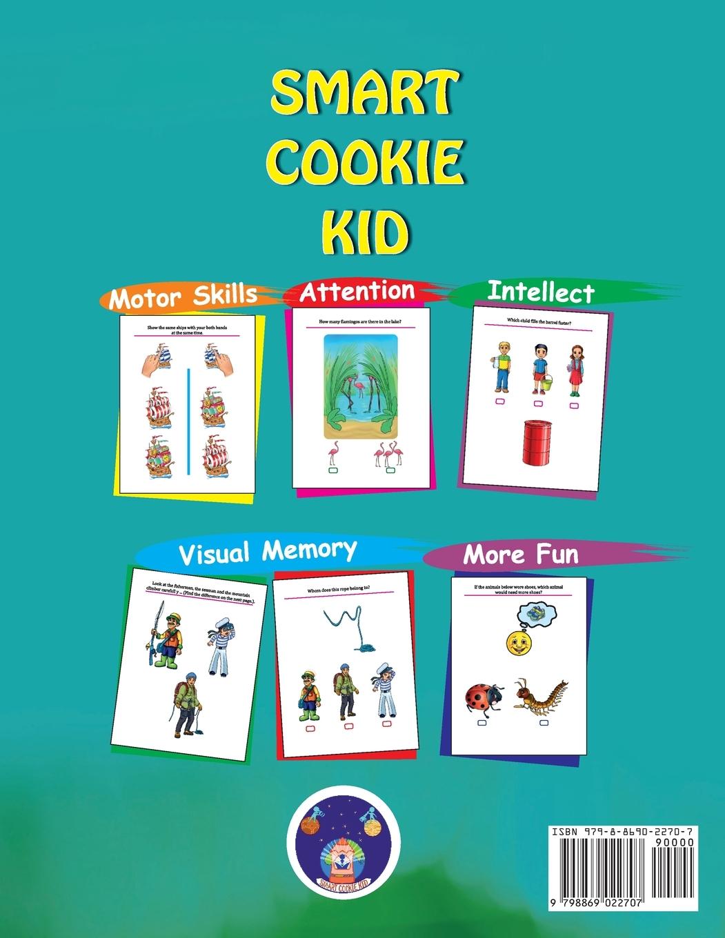 Rückseitencover Smart Cookie Kid For 3-4 Year Olds Attention and Concentration Visual Memory Multiple Intelligences Motor Skills Book 2C
