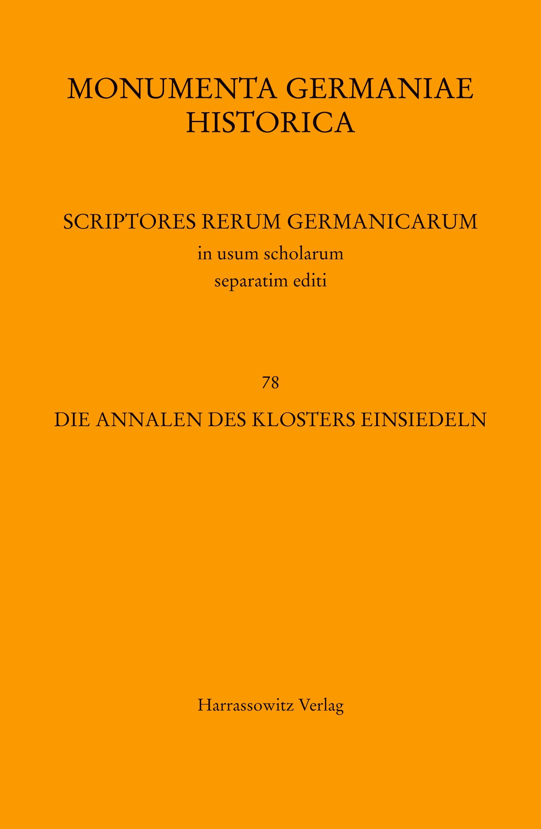 Vorderes Coverbild Die Annalen des Klosters Einsiedeln