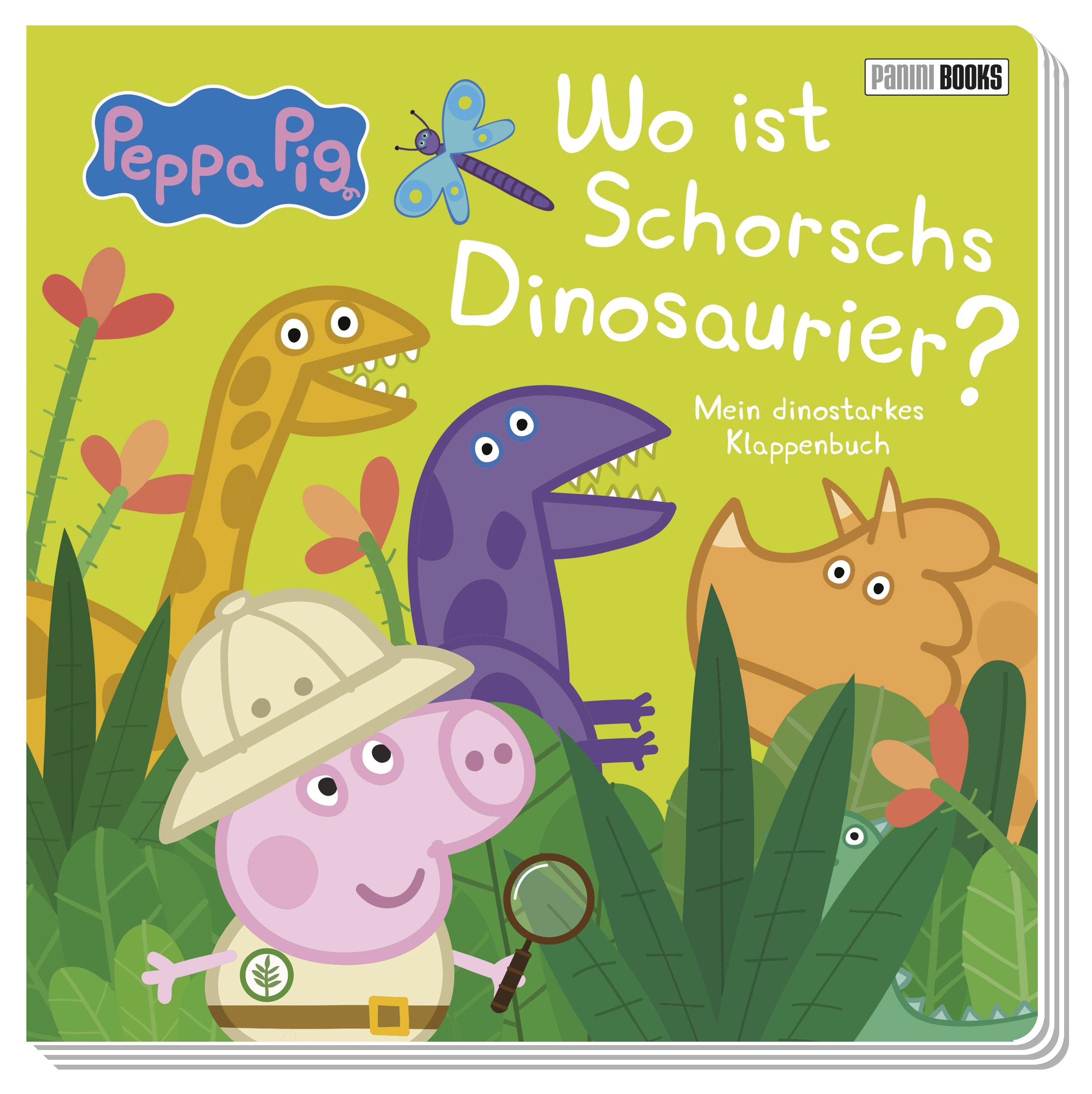 Vorderes Coverbild Peppa Pig: Wo ist Schorschs Dinosaurier? - Mein dinostarkes Klappenbuch